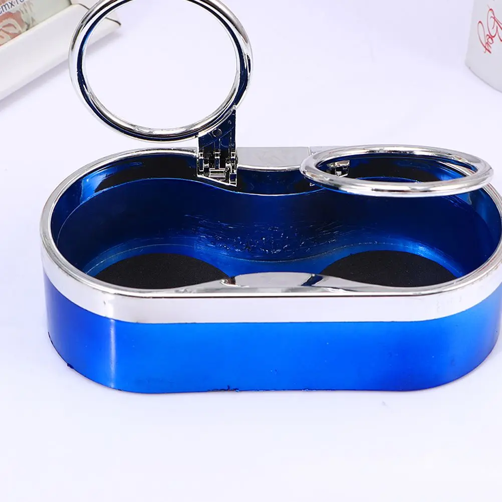

2 Pcs Drink Cup Holder for Double Water Dual Universal Mobile Phone Blue Abs Car Accessories