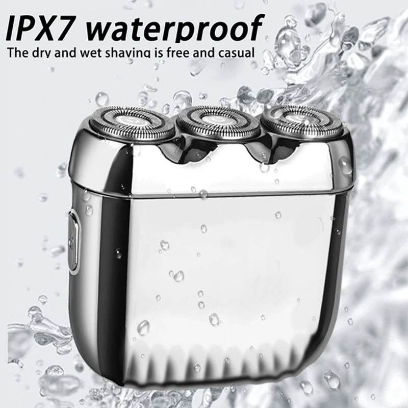 Alat cukur elektrik Mini untuk pria, pisau cukur jenggot wajah portabel dapat diisi ulang IPX7 tahan air tanpa rasa sakit, pisau cukur jenggot wajah
