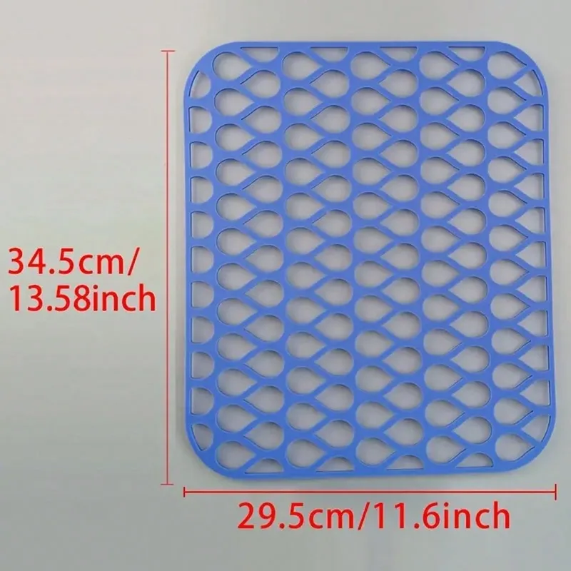 1pc Kitchen Silicone Sink Mat, Heat-resistant, Anti-slip, Dish Draining Pad