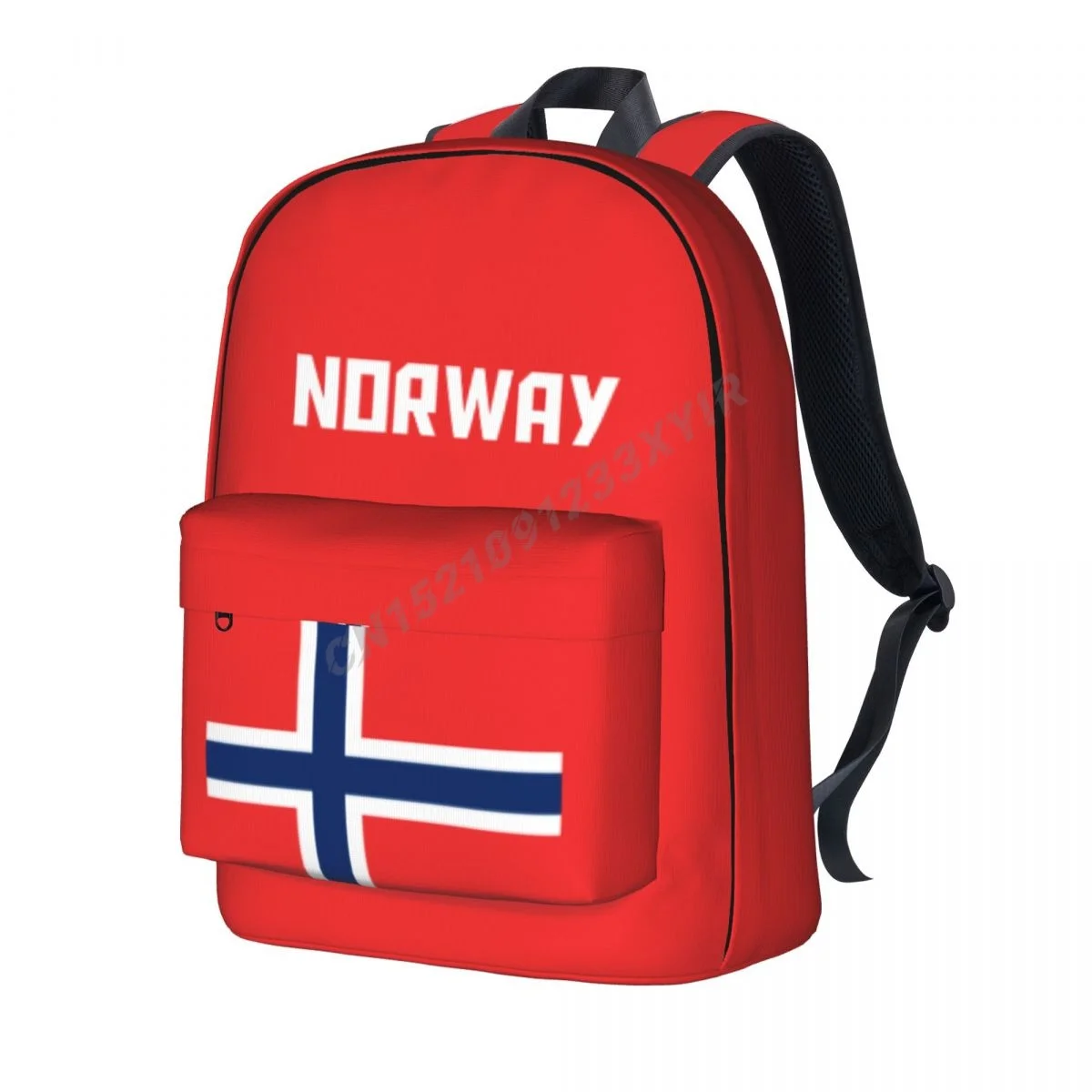 Unisex Backpack Norway Flag Norse Stitch Schoolbag Messenger Bag Case Laptop Travel Bag Mochila Gift