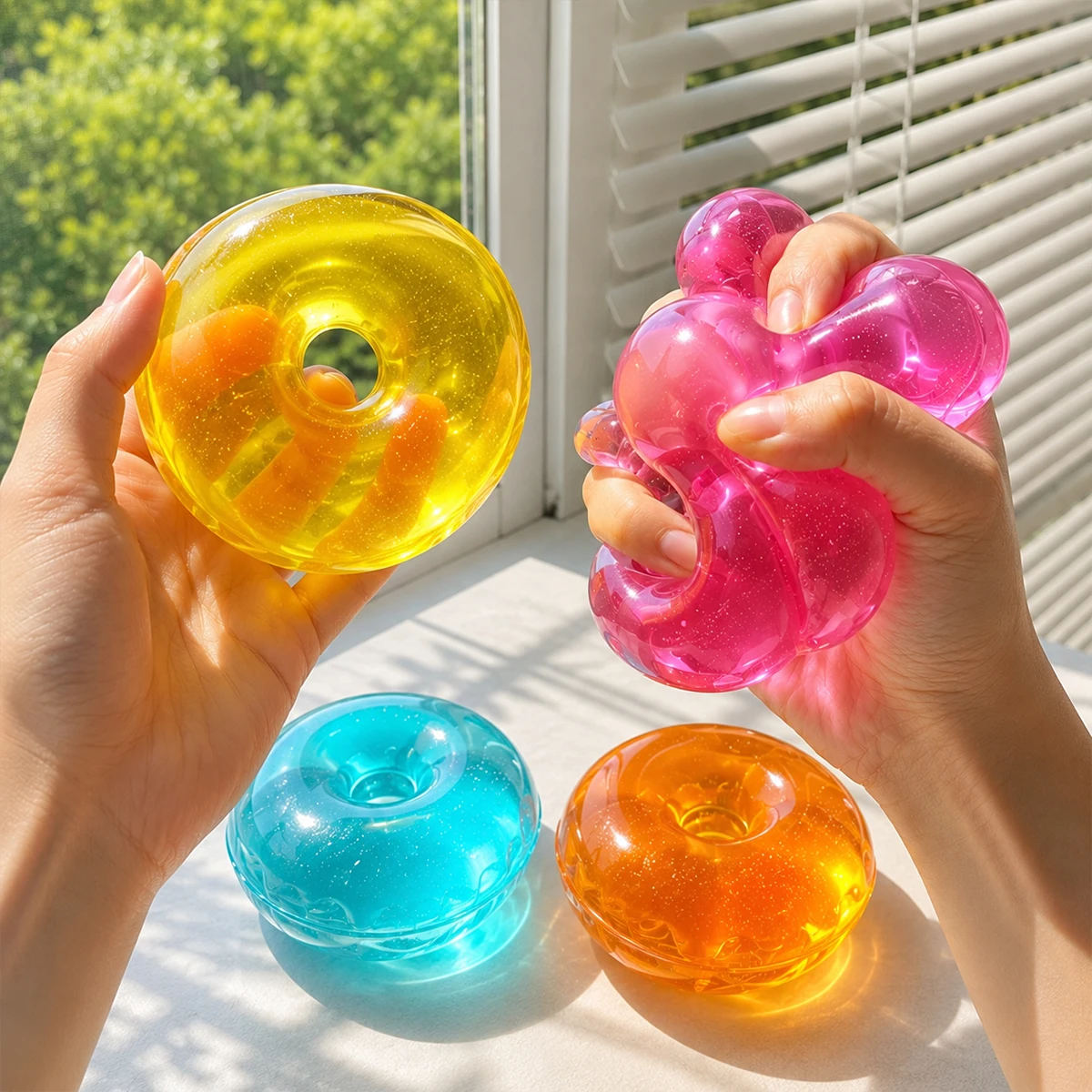 Party Games Young Adults - Bola Antiestresse Donut Macia, Brinquedo Sensorial