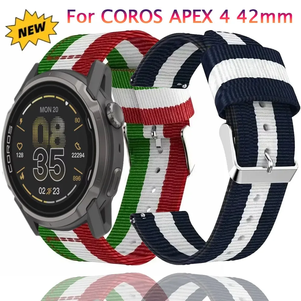 22mm Canvas Nylon Strap For CMF Watch 3-2 Pro/Suunto Vertical 2-1/Race 2-Run Exquisite watchband For COROS PACE Pro/APEX 4 42mm