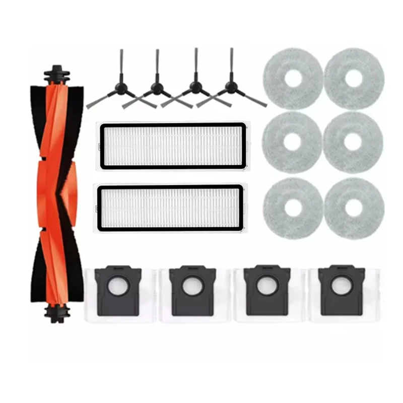 B07B-For Dreame Bot L10s Plus روبوت فراغ الجانب الرئيسي فرشاة ممسحة تصفية أكياس الغبار طويلة الأمد قطع الغيار الملحقات