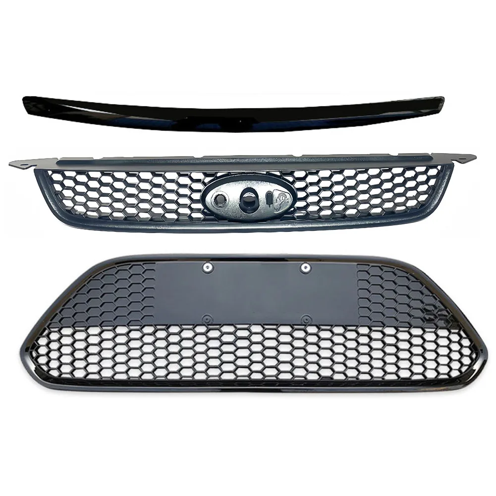 Front Lower Grille Bumper Honeycomb Gill For Ford Focus 2009 2010 2011 2012 2013 2014 2015 Hatchback Sedan Matte Black