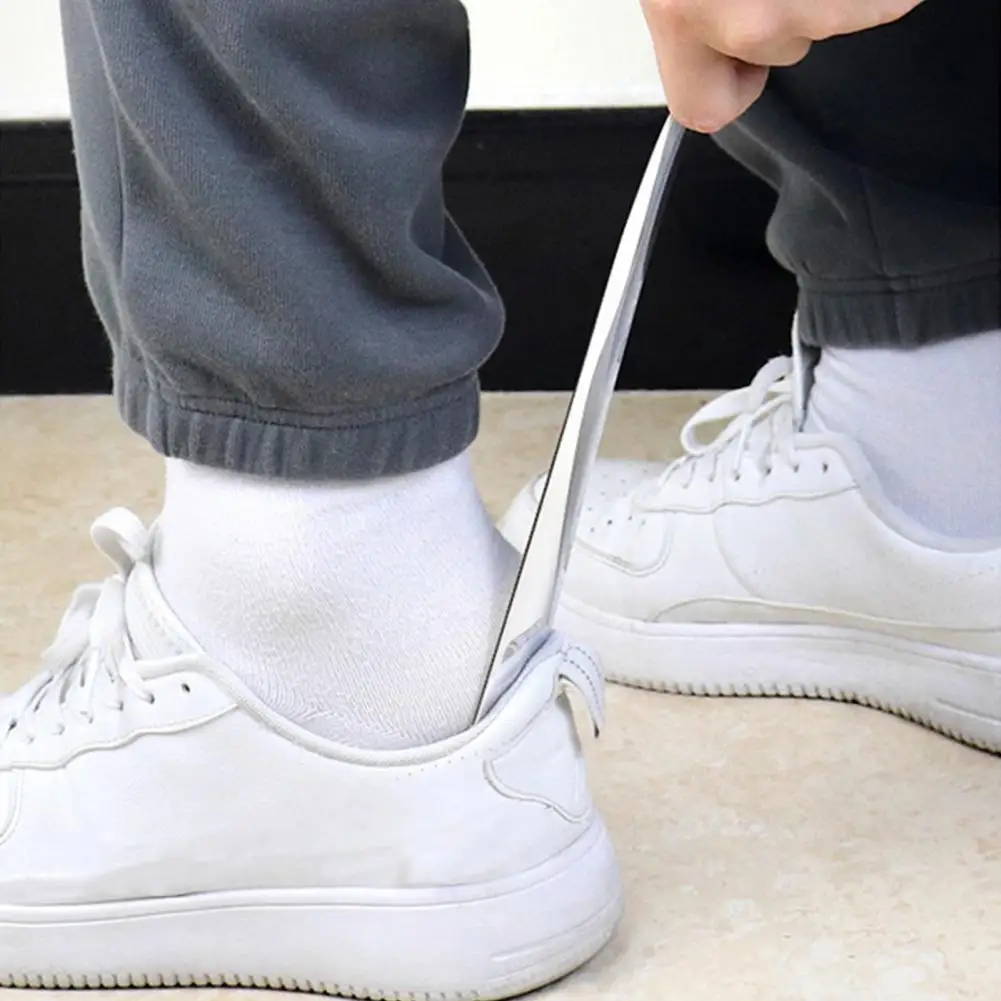 Long Handle Shoehorn Elderly Shoehorn Metal Shoe Horn Long Handle for Seniors Ergonomic Non-deformation Shoe for Boots for Kids