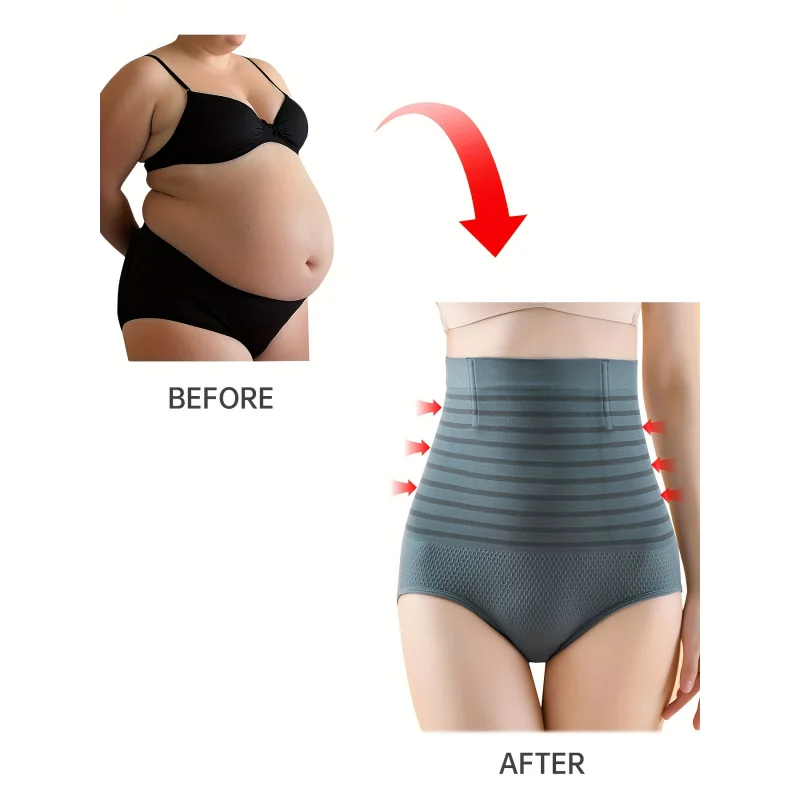 Women's High-Waisted Tummy Control Bodyshaping Corset Pants - Breathable Compression Leg Opening & Waistband