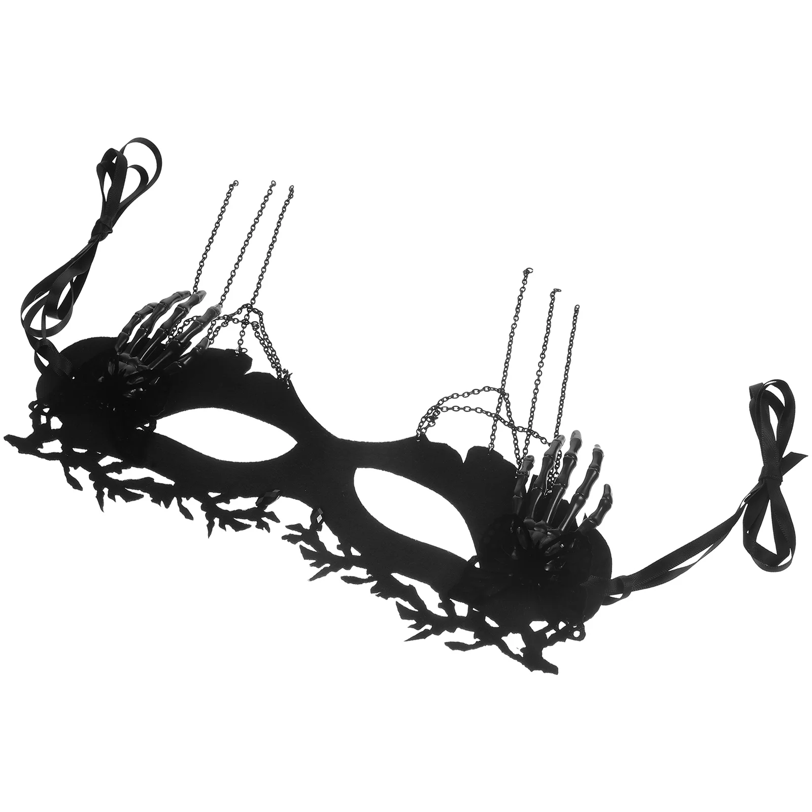 

Skull Face Halloween Party Eyemask Half Decorative Bone Design Masquerade Mask Cosplay Costume Accessories For Women Festival