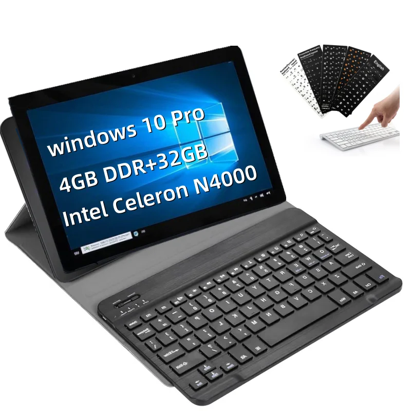 Tablet PC 10.1 Inci 64 Bit Max10 WINDOWS 10 Pro 4GB DDR RAM 32GB ROM Intel Celeron N4000 CPU Dual Core WIFI 1280X800 IPS G+P