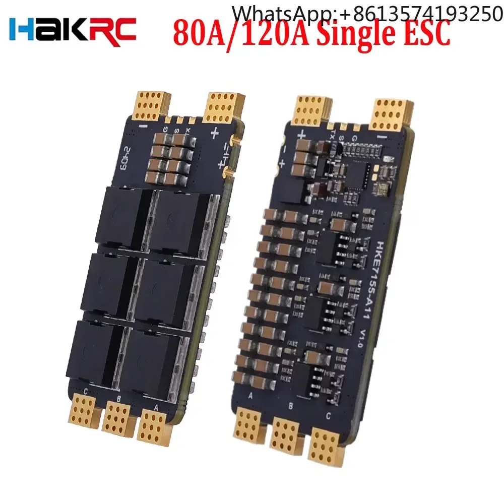 HAKRC 7155 120A Single ESC With 8-layer 4oZ PCB Industrial-Grade LDO 85V High Current Resistant MOS 6-12S for RC FPV Drone