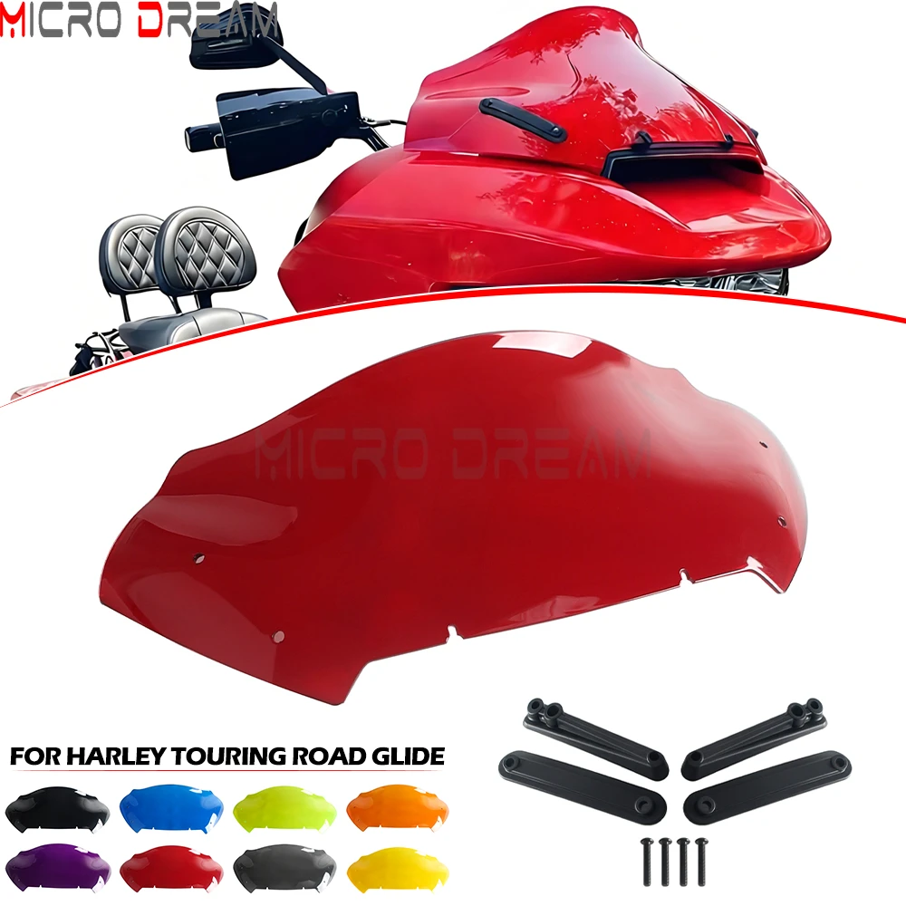 For Harley Touring Road Glide FLTRXSE 23-25 FLTRXSTSE 24-26 FLTRXL FLTRT 2026 Motorcycle 10''Windshield Windscreen Air Deflector