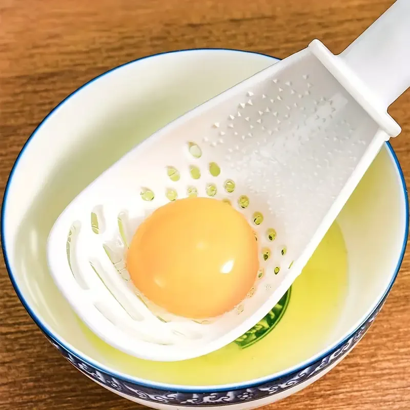 

1 шт., кухонная ложка, многофункциональная имбирь, чеснок, пюре, шлифовальная сливная ложка, картофельное давилка, сепаратор яичного белка, рисовая ложка