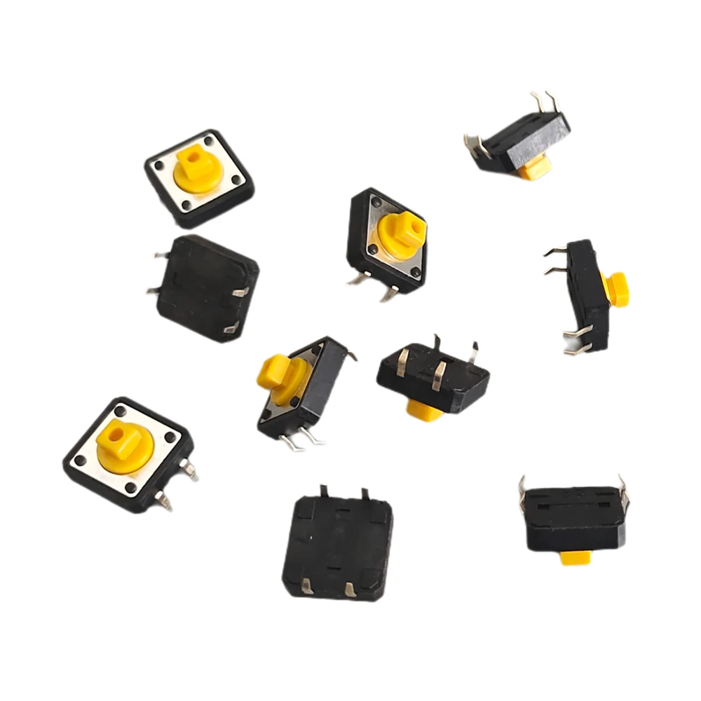 14PCS Tactile Push Button Switch Momentary 12*12*7.3MM Micro Switch Button + 14PCS Tact Cap(7 Colors) for Arduino Switch