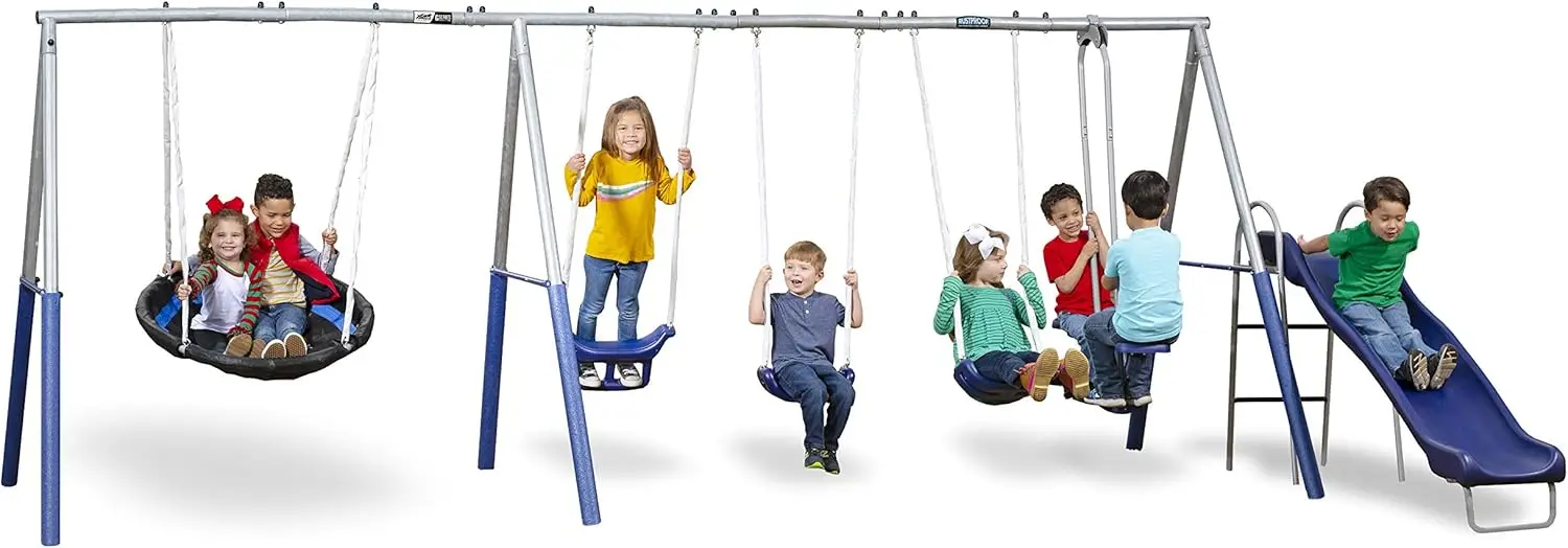 XDP Recreation Fun Forever Swing Set, 96680G, Gray