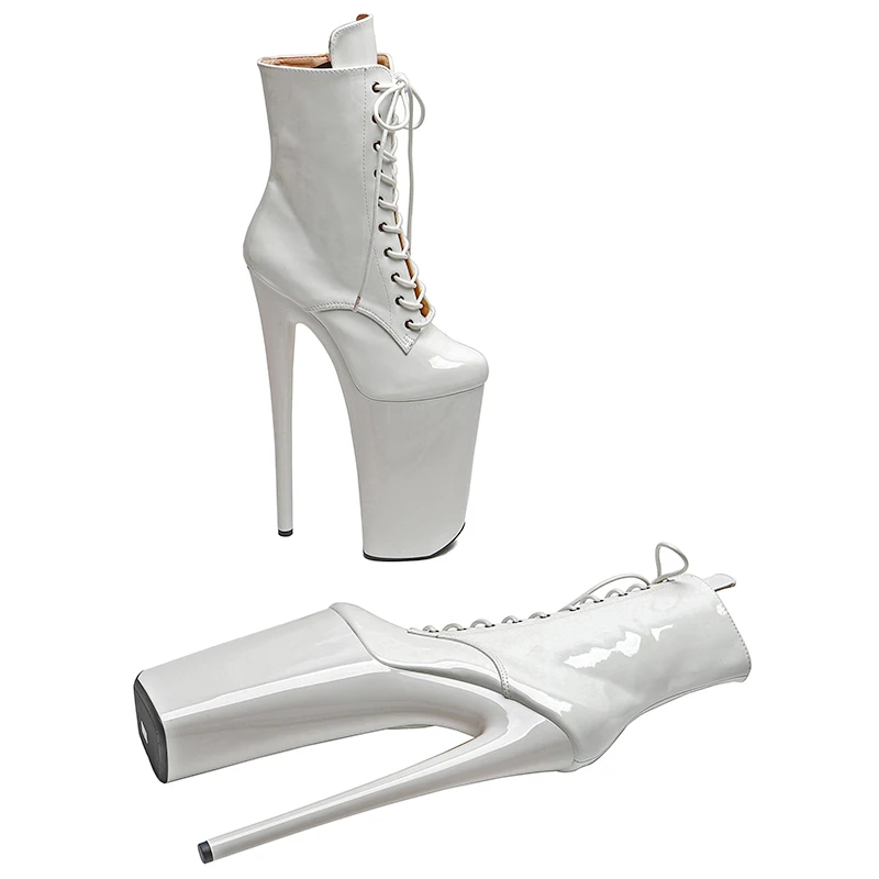 Leecabe 26CM/10inches Patent PU Upper sexy exotic High Heel platform party shoes Pole Dance boot