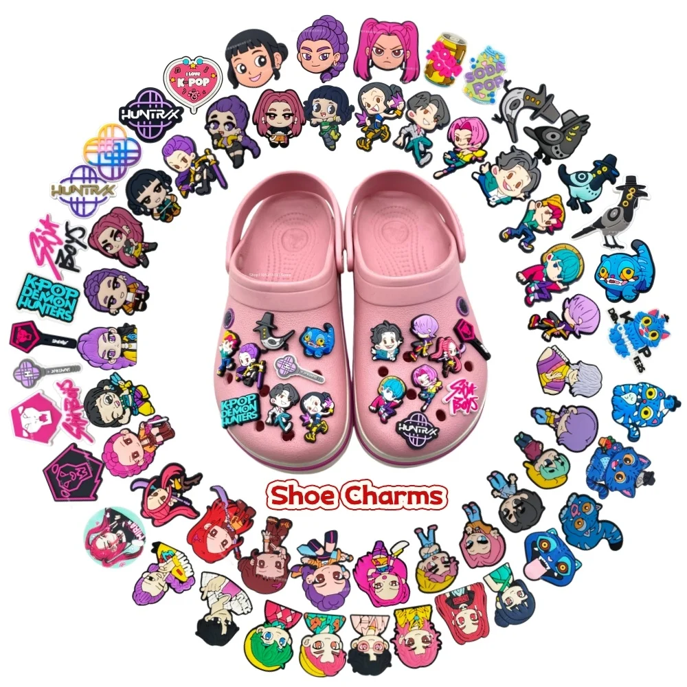 Cute Cartoon Characters Shoe Charms Chibi Colorful PVC Shoe Decorations for Clogs Garden Shoes Sandals Bags DIY Accessories Gift
