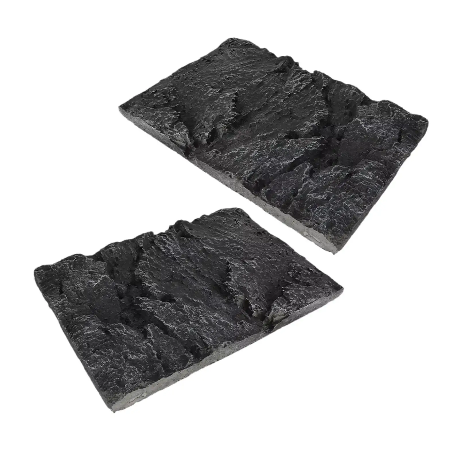 2 Pieces Reptile Tank Backgrounds PU 3D for Leopard Gecko Lizard Tree Frogs