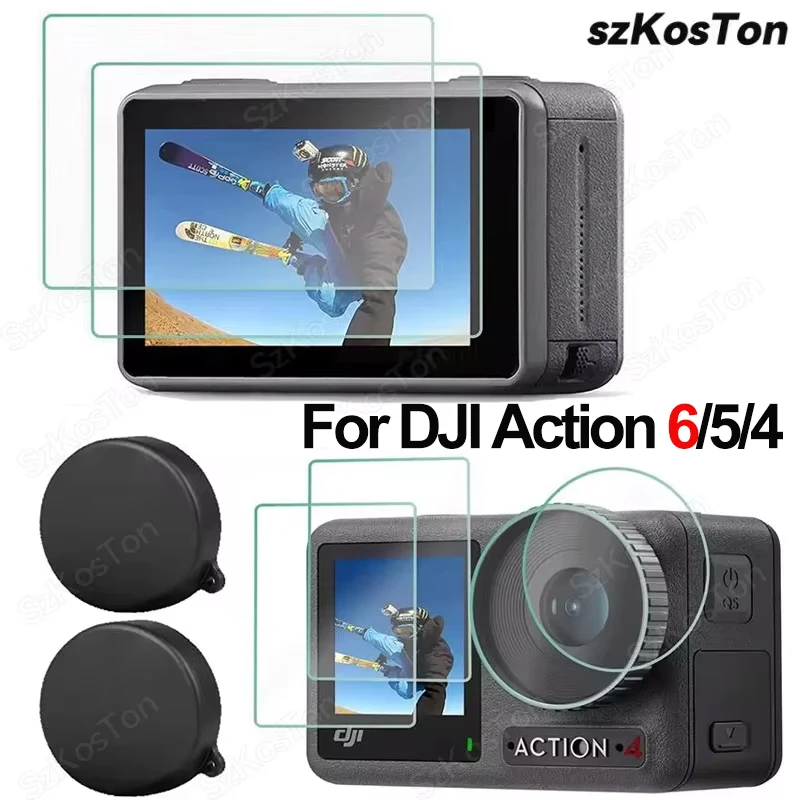 Silicone Camera Lens Dust Cover For DJI OSMO Action 6 4 5 Pro Tempered Film Protection Storage Bag For Action 5 4 6 Accessory