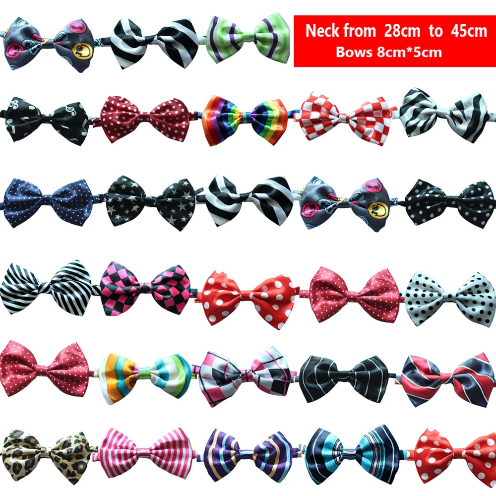 10pcs Pet Bowties For Small Dogs Cats Bow Tie Neckties Solid Pet Tie For Small Dogs Grooming Accessories