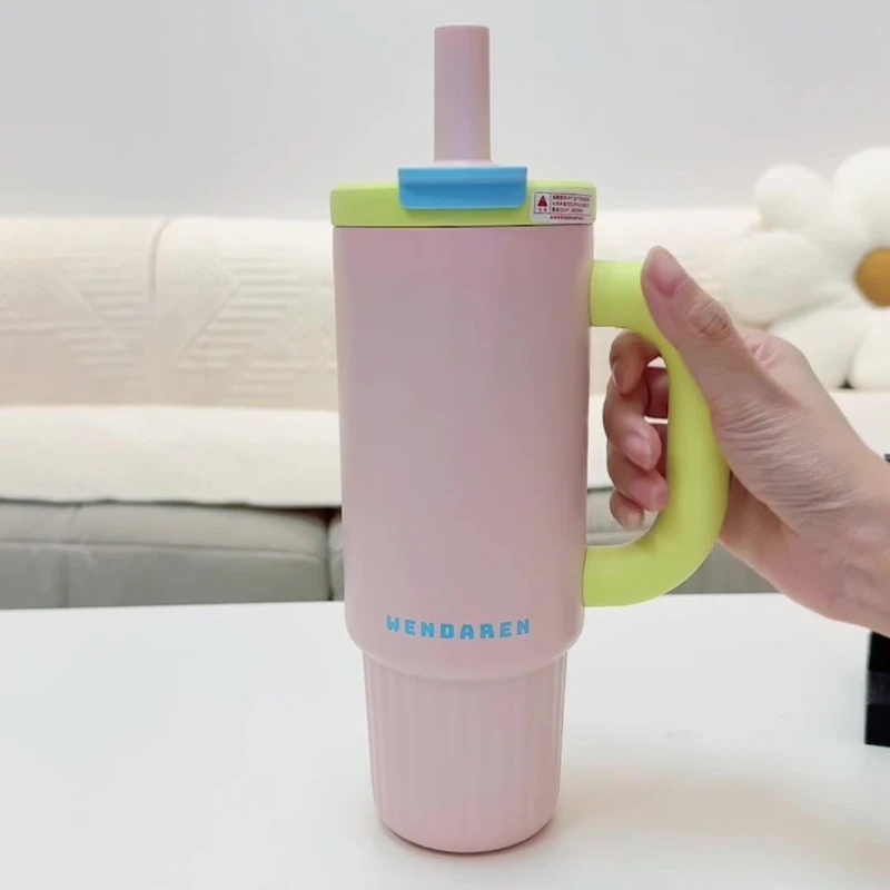 

316 Stainless Steel Vacuum Insulated Bottle Large Capacity Giant Water Jug Dual-Port Straw Lid Ice Retention Car Cup