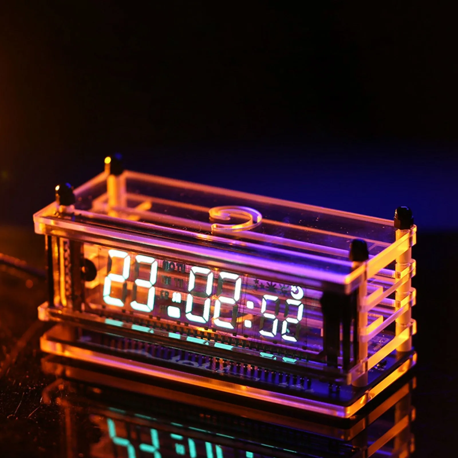 Vintage VFD Tube Clock USB Desktop Decor Clock Large Display Ref Nixie Tube Era