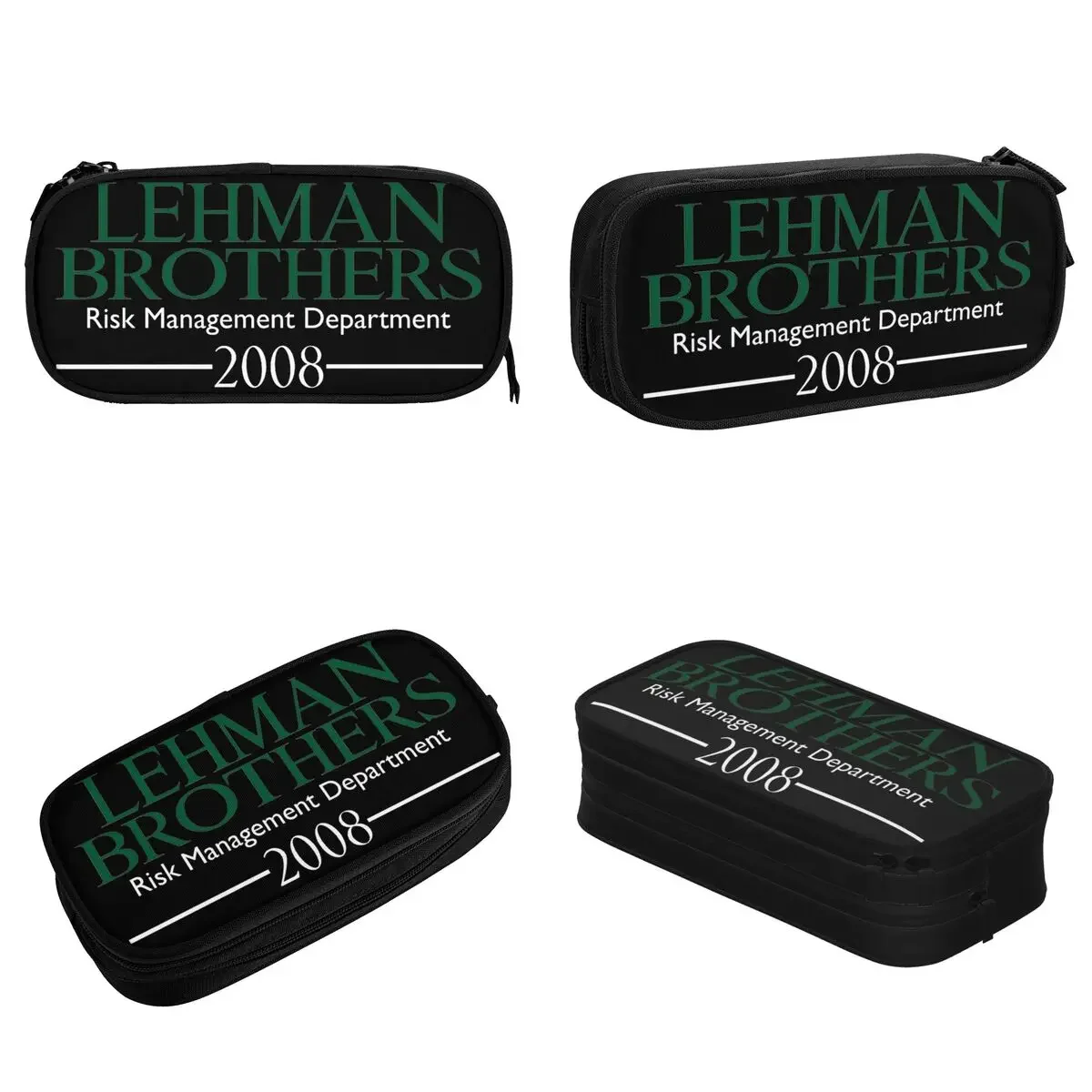 Lehman Brothers Risk Management Department 2008 Pencil Case Lovely Pen Holder Bags Student Large Storage School Supplies Gift