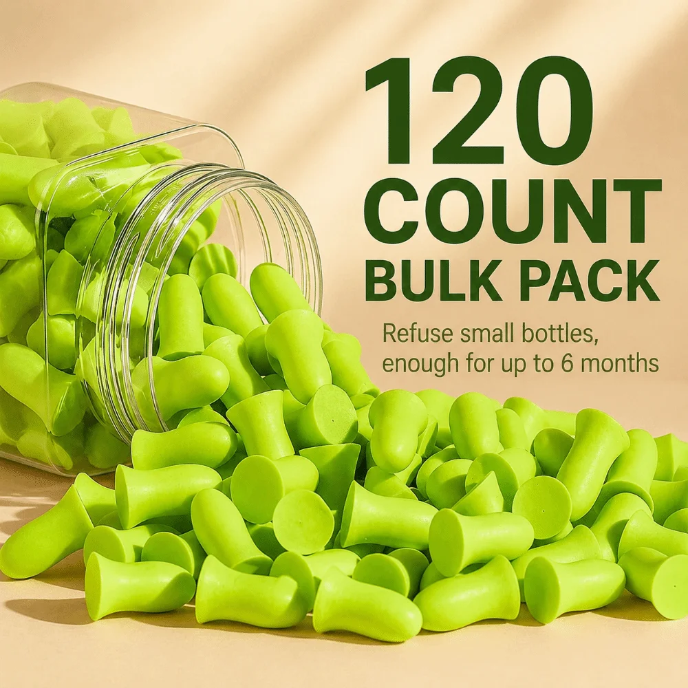 60/120PCS Multicolor Sponge Earplugs Sponge Sound Insulation Travel Earplugs Soft Slow Rebound Sound Insulation Earplugs