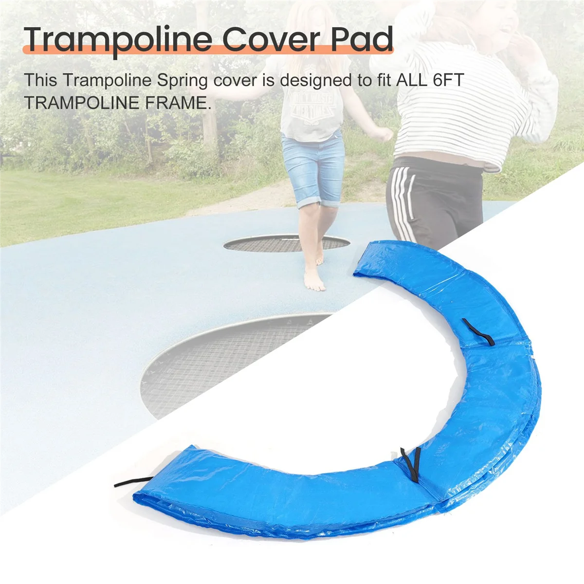 Round Trampoline Replacement Safety Pad Spring Cover Fit 6Ft Trampoline Frame Edge Cover Accessories HOT