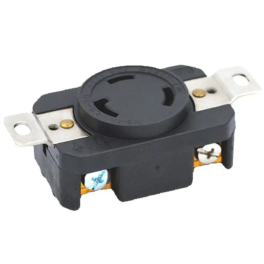 1pcs Assembled UL NEMA L6-30P L6-30R US 30A wired industry connector America Tripolar male female anti-loose locked plug socket
