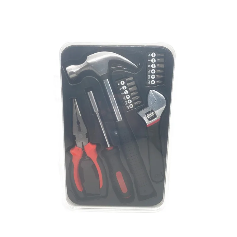 BIESUO 16-piece Household Tool Set Pliers Hammer Wrench Screwdriver Box Set Gift Tools