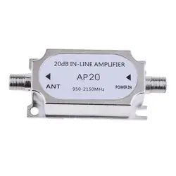 20Db Gain Inline Amplifier 950-2150MHZ for Antenna AMP Directv FTA RG6 Cables