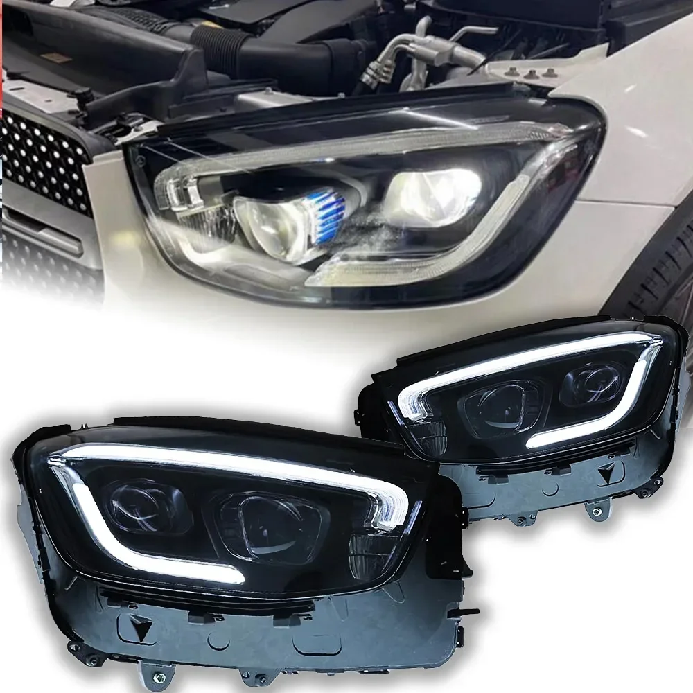 Auto Verlichting voor Benz GLC Koplamp Projector Lens GLC 300 X 253 Signaal Hoofd Lamp GLC 250 LED Koplampen Drl Automotive Accessoire