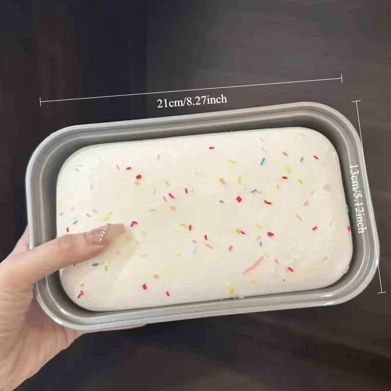 Knijp- en speelspeelgoed Trage rebound Kleverige doos Taart Zacht knuffel Gesimuleerd brood Kneden Weerstaan Drukontlasting Ontspannen Vakantiecadeau