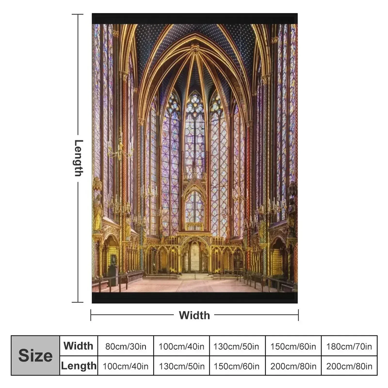 Sainte-Chapelle Paris short Throw Blanket sofa bed decorative for sofa Bed Thermals For Travel warm for winter Blankets