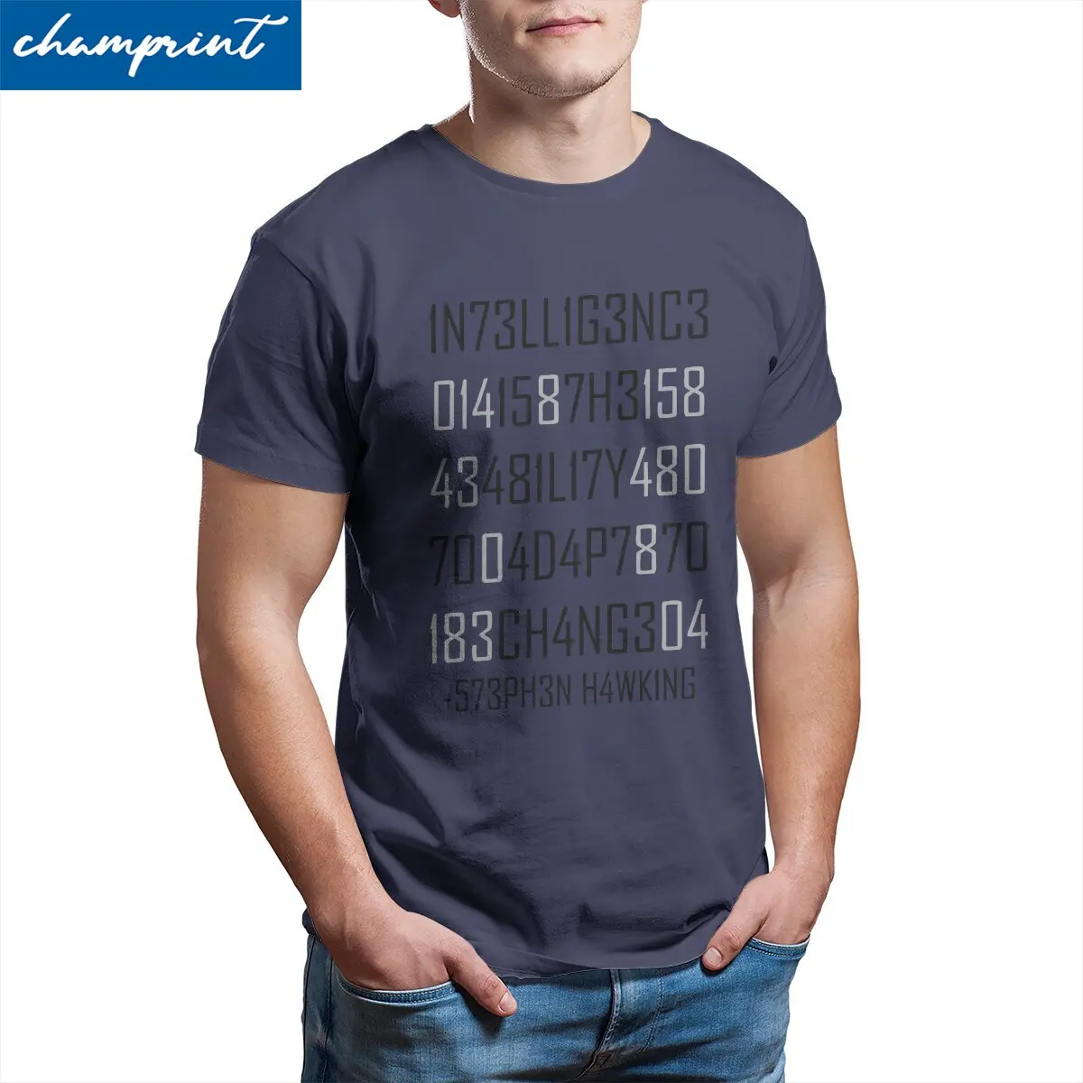 Adapt or Die Encoded T-Shirts for Men Geek Engineering Humor Cotton Tees Round Collar Short Sleeve T Shirts Gift Idea Tops