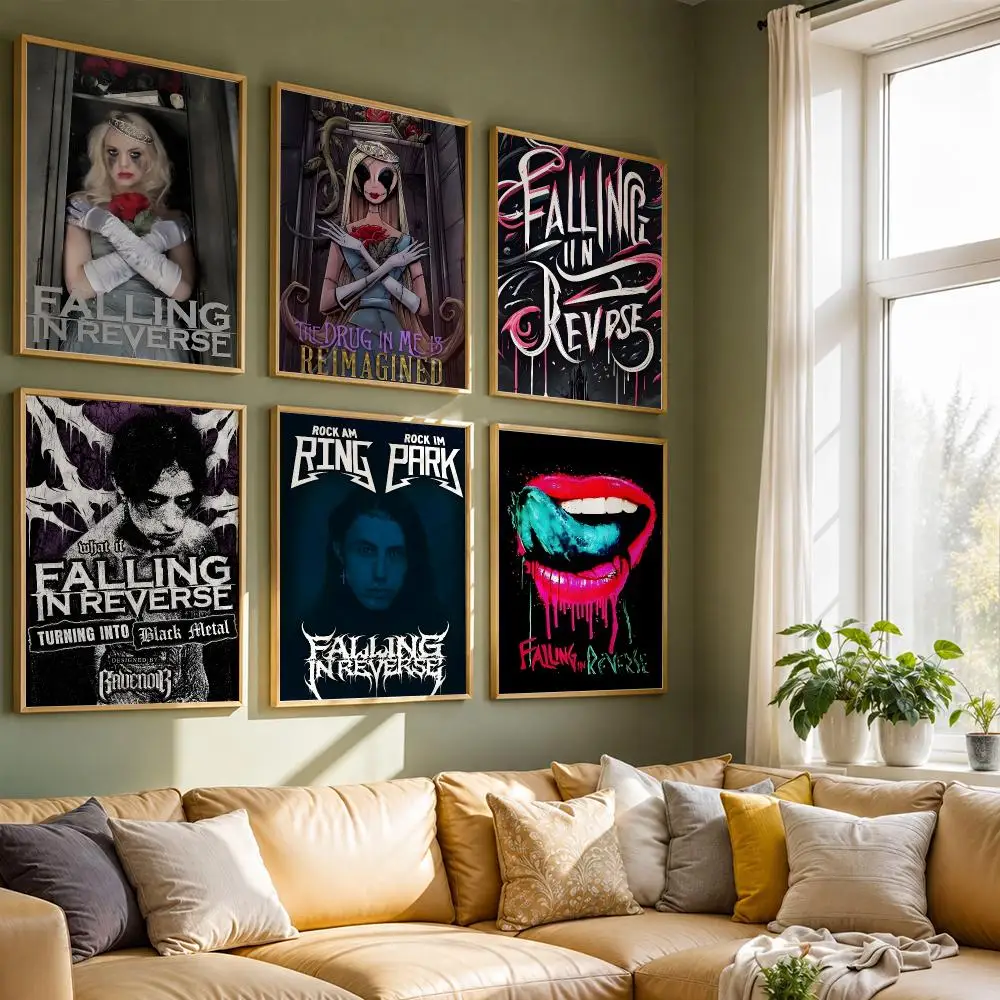 banda F-Caring in R-Reverse Poster HD Self Adhesive Waterproof Wall Art Ideal for Home Office Dorm Bedroom Great Gift