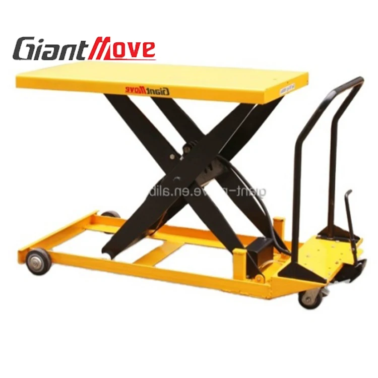 Giant-Move High Strength 250kg Hydraulic Scissor Lift Tables Hand Truck Scissor Platform Manual Trolley