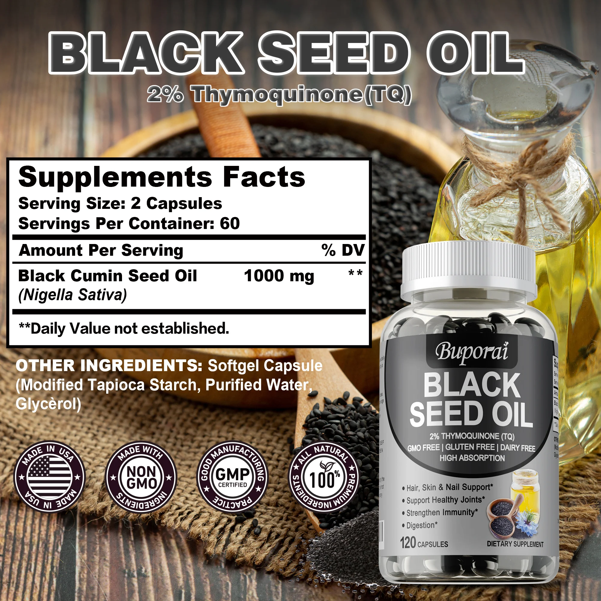Black Seed Oil - Supports Join - Black Seed Oil Capsule recension och pris