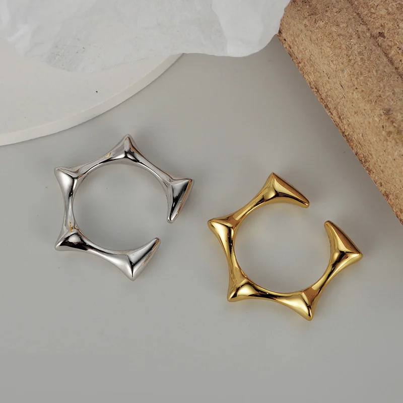 genuine Luxury brand real jewels J1076 Simple Style Small Crowd S925 Five-Mounted Star Living Sterling Silver Women's Fashion Pe