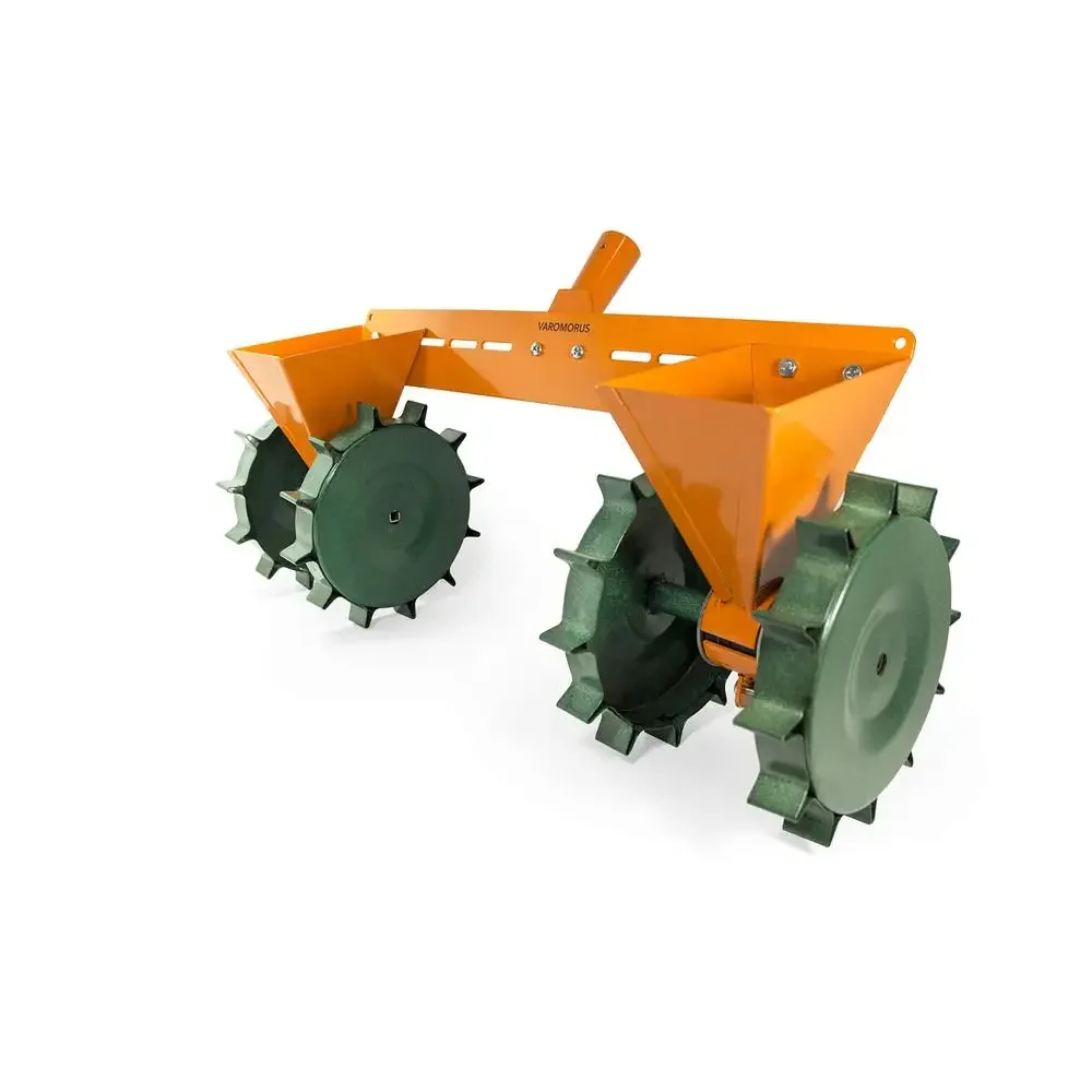 수동 2 줄 야채 파종기, 쉬운 조립, 줄 거리 조절, 빠른 심기, 범용 금속 도구, 옥수수 콩, 양파 무