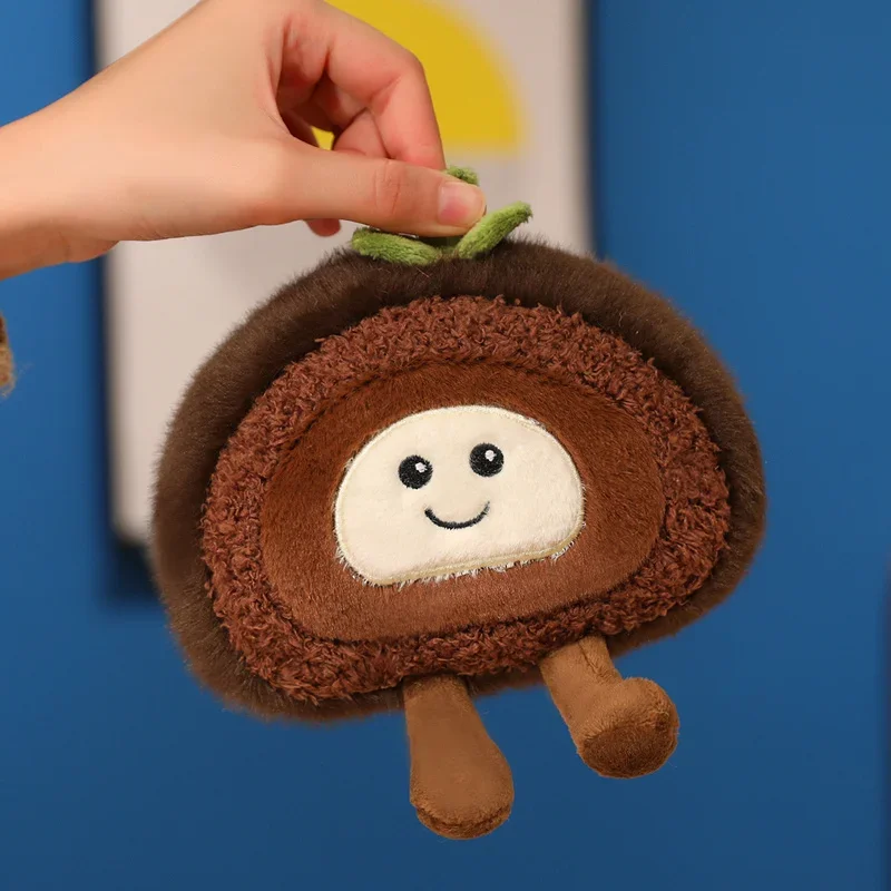 Kawaii Smile Swiss Roll Plush Toys Soft Stuffed Cartoon Smile Dessert Doll Delicate Mini Desktop Decor Lovely Gift To Girlfriend