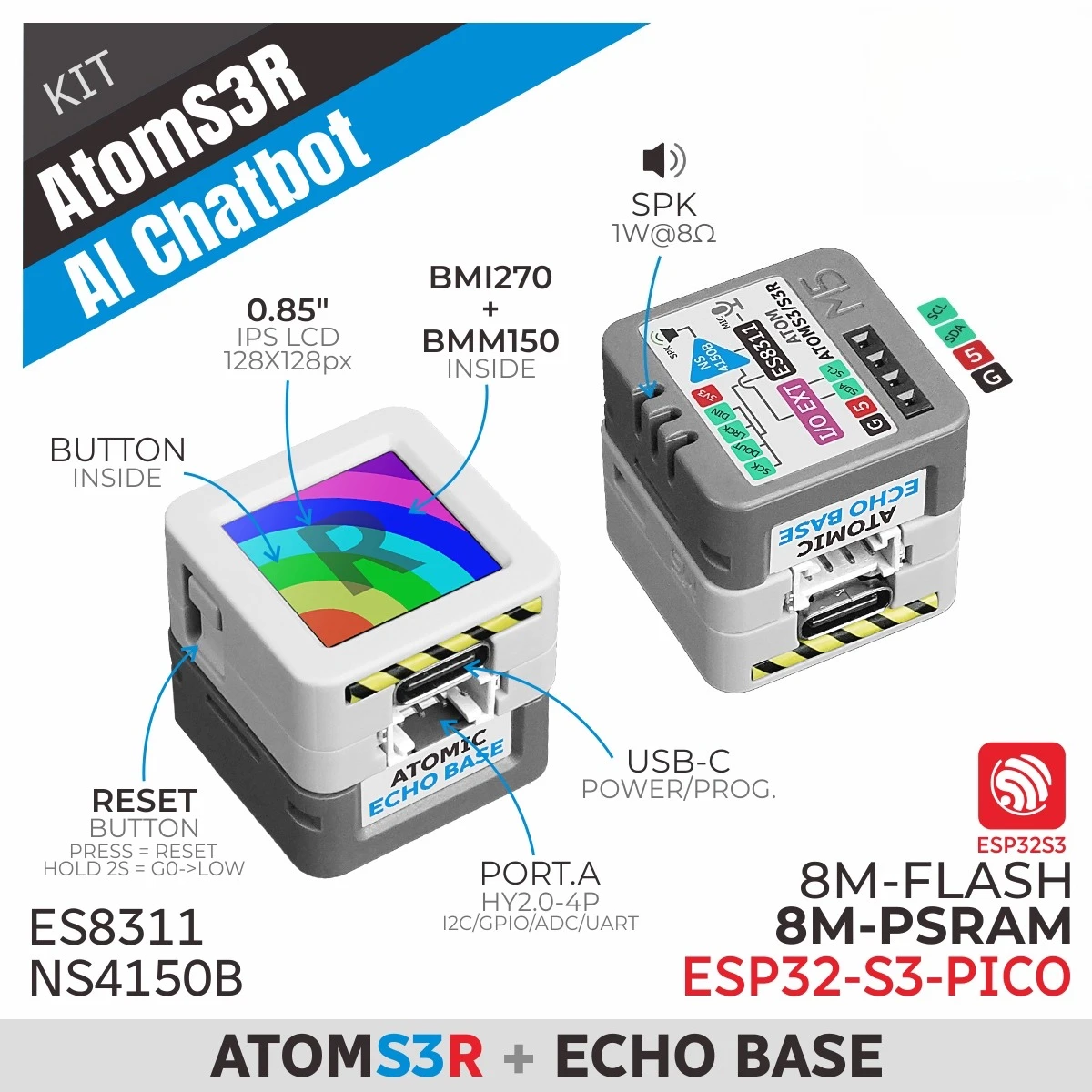 AtomS3R AI Chatbot AI Voz ESP32S3
