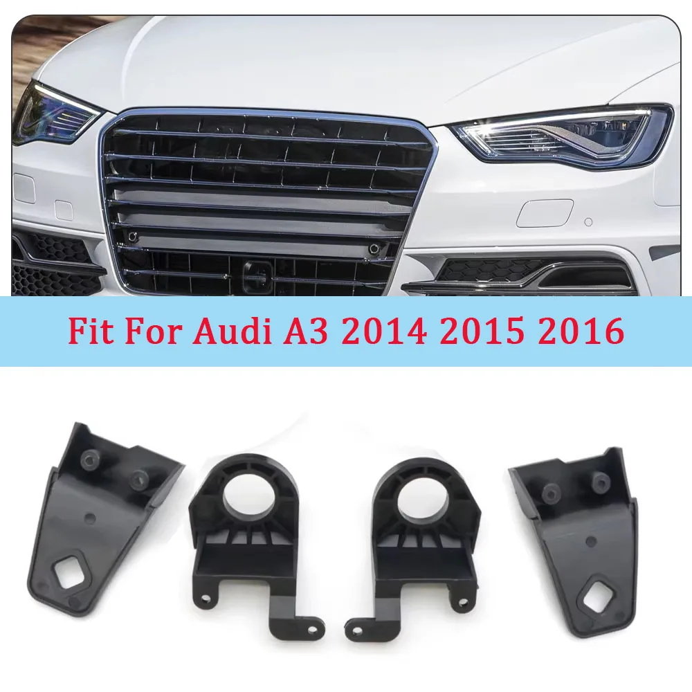 

1 комплект, ремонтный комплект кронштейна для автомобильных фар для Audi A3 2014 2015 2016, автомобильные аксессуары, пластик, черный, левый и правый