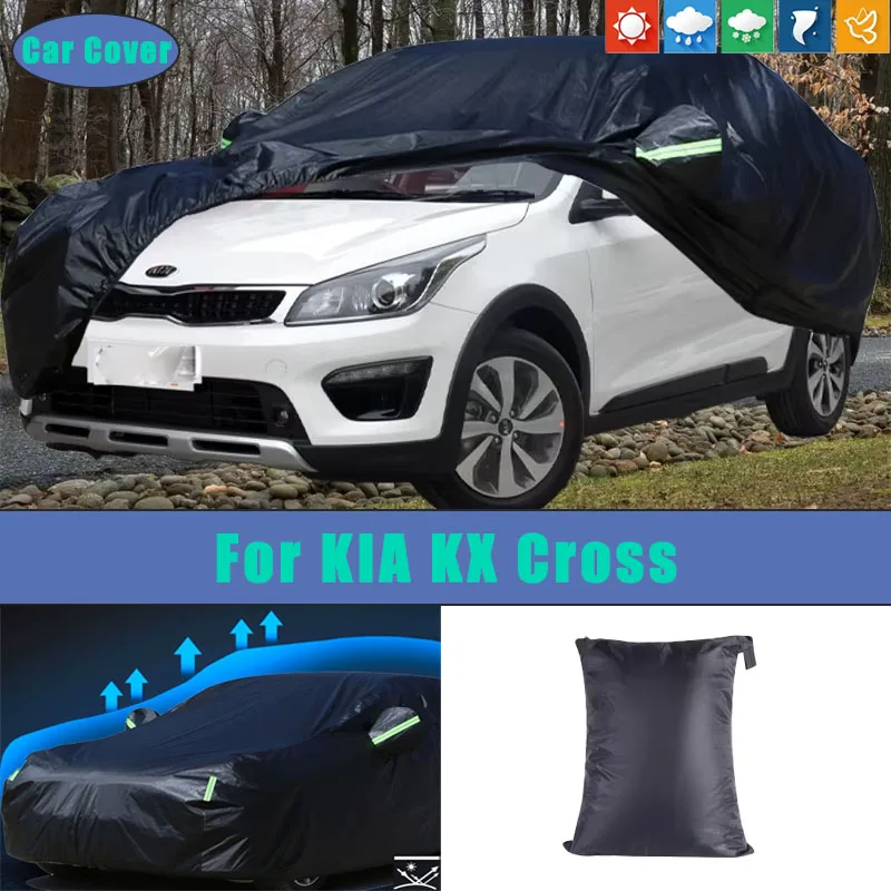 

For KIA KX Cross Car Full Outer Covers Outdoor Waterproof Dustproof Sun Rain Snow Protection Exterior Car Accessories