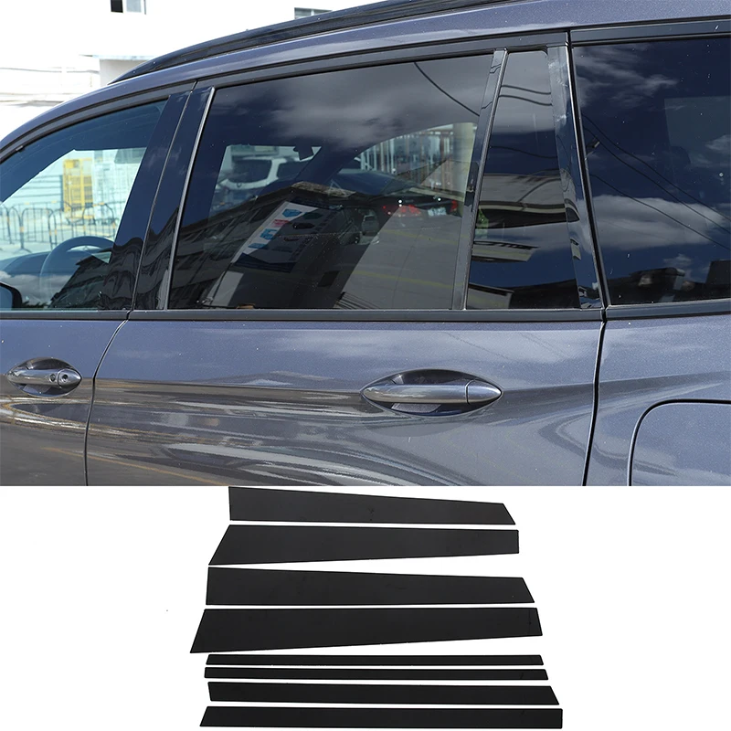 

For Honda Pilot 2019-2022 Glossy Black Car Door Window Center B C Pillars Post Middle Column Cover Trim Mirror Effect Sticker