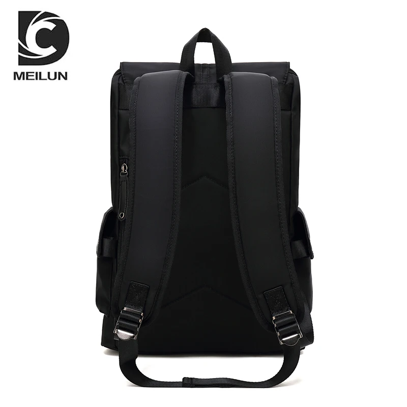 Men's Backpack USB Charge College Student 15.6 inch Laptop Notebook Schoolbag Simple Large-Capacity Travel Male Mochila Brand image 4