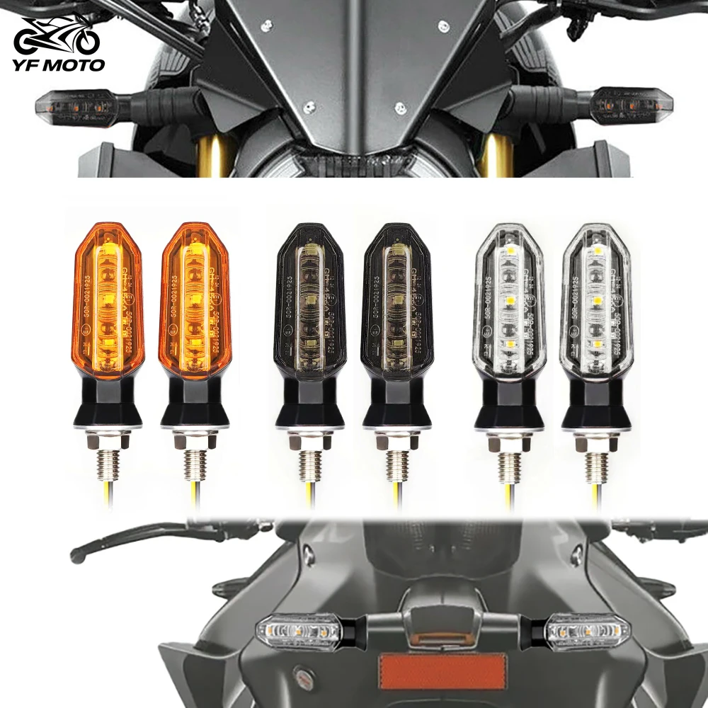 

Motorcycle Turn Signal Lights 8mm Mini LED Amber Flashing Light Blinker Turn Signal Lamp 12V Moto Indicator Lamp Accessories