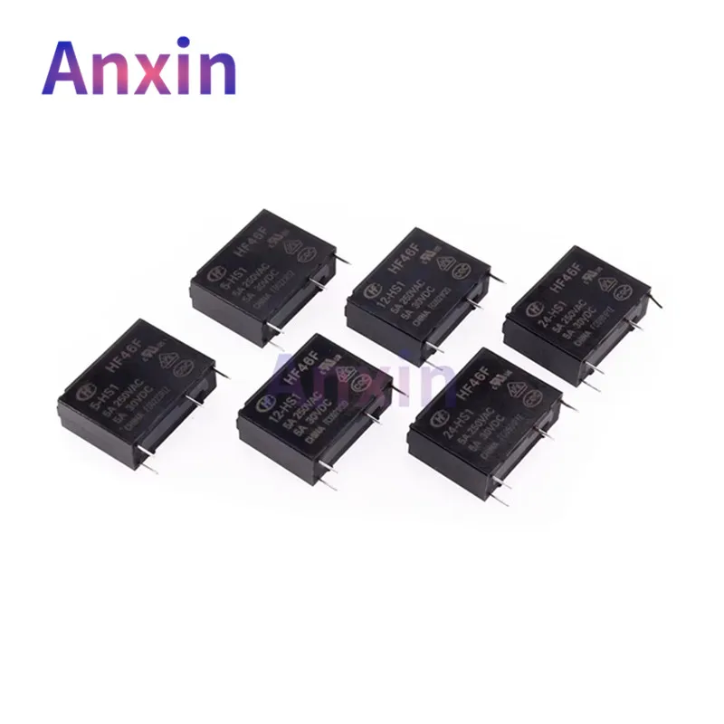 

5PCS HF46F 5A HF46F-G 7A Power Relays HF46F-005-HS1 HF46F-012-HS1 HF46F-024-HS1 5-HS1 12-HS1 24-HS1 250VAC 30VDC 4Pin 5V 12V 24V
