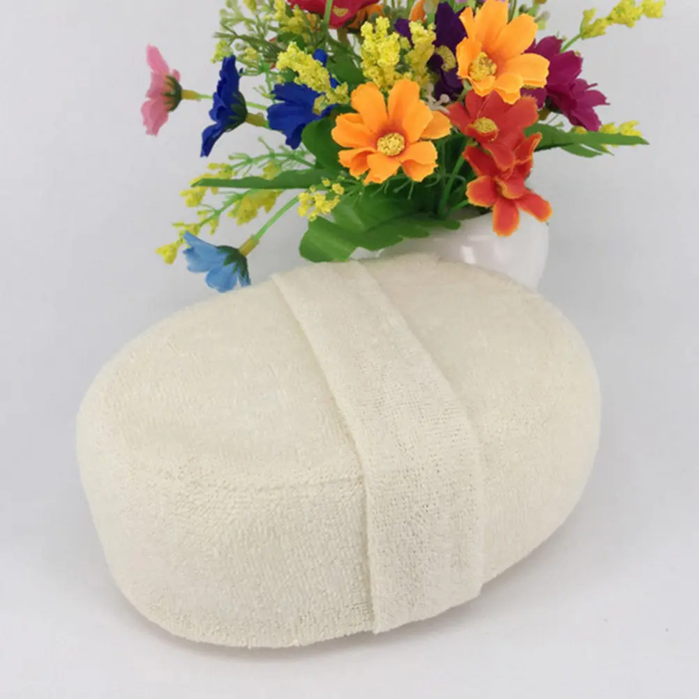 3Pcs Natural Loofah Bath Brush Exfoliating Sponge for Body Scrub Back Cleansing Skin Smoothing Blood Circulation Stimulation