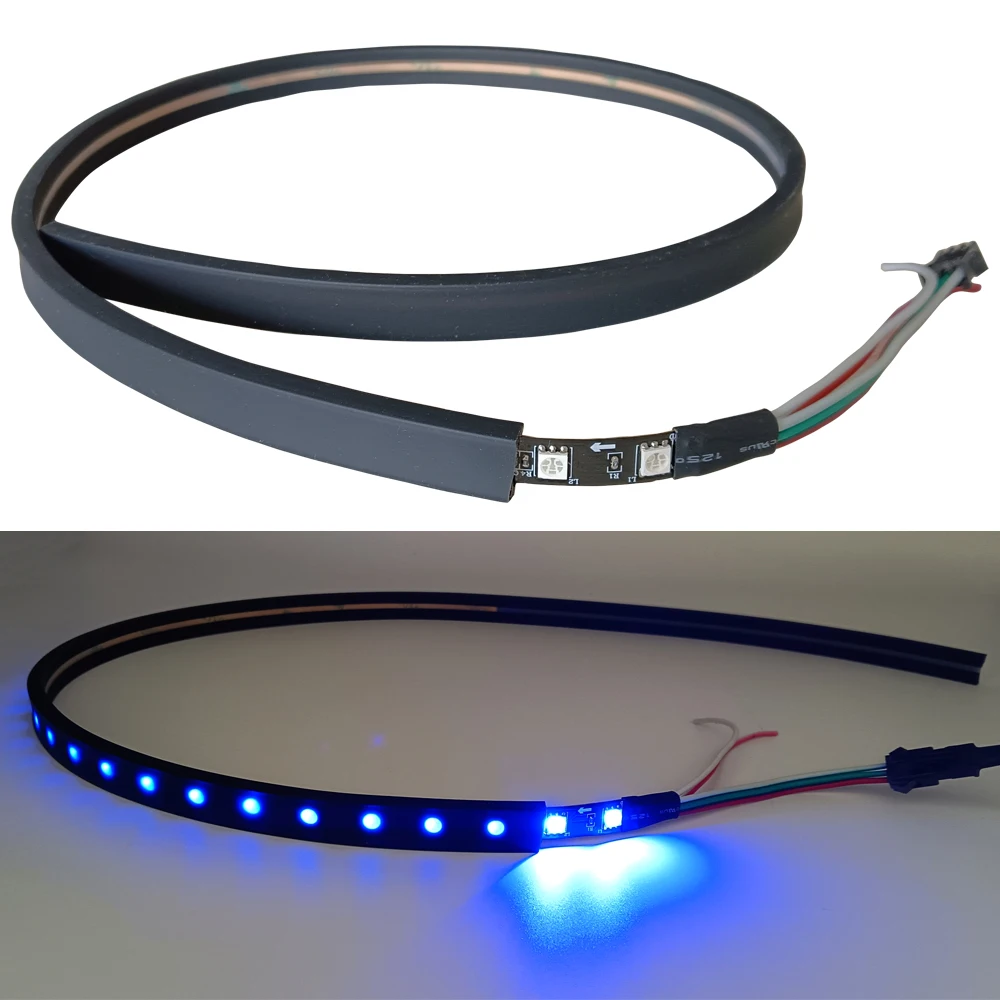 5M Zwarte Neon Buis Silicagel Zacht Flexibel Ip67 Waterdicht Voor 10Mm Pcb Ws2812b Sk6812 Ws2811 Smd Led Strip Licht Decoratie