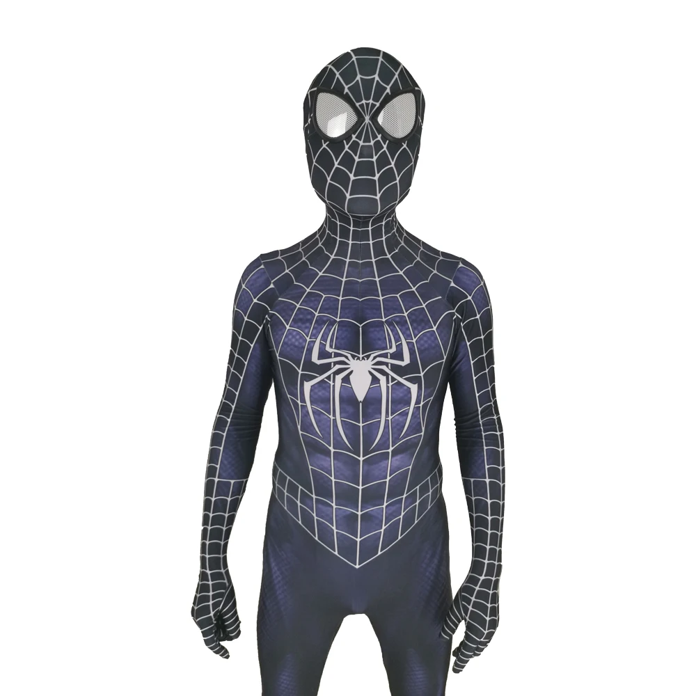 Symbiote Raimi Spiderman Super-herói Skin Zentai Bodysuit Halloween Cosplay Traje Do Partido Terno